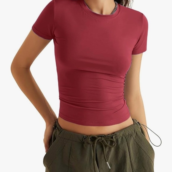 Tops - Women's Red Fitted Top